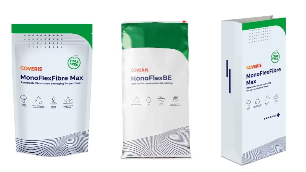 A Coveris desenvolve soluções de embalagem recicláveis e sem PFAS para alimentos para animais de estimação.