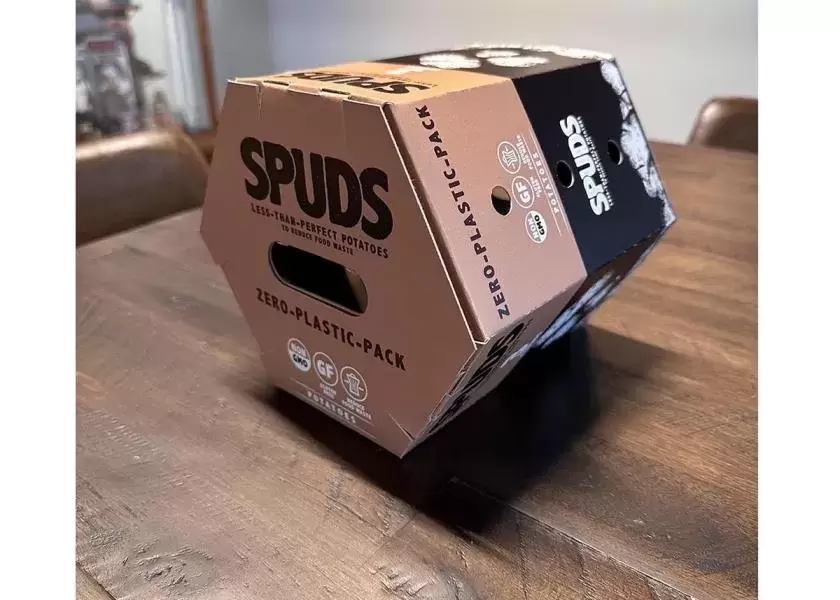 Design de Embalagem Sustentável Premiado Inspirado nas Imperfeitas Batatas Spuds