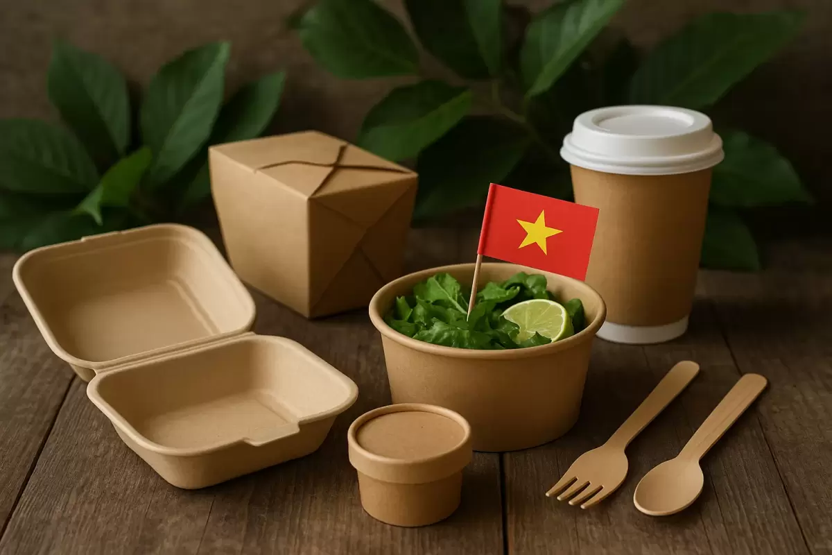 Embalagens ecológicas impulsionam a inovação no crescente setor de alimentos e bebidas do Vietnã.
