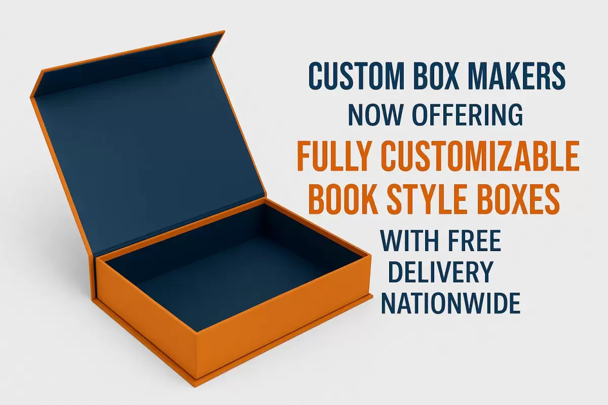 Custom Box Makers Now Offering Fully Customizable Book Style Boxes with Free Delivery Nationwide