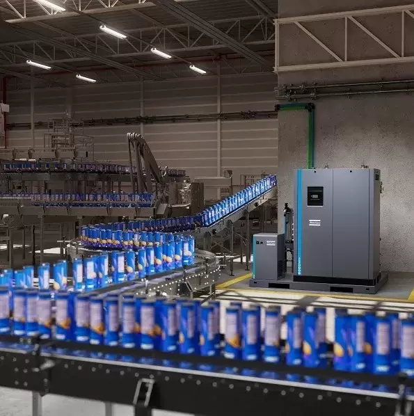 Atlas Copco presenta el sistema de skid de nitrógeno para envasado en atmósfera modificada.