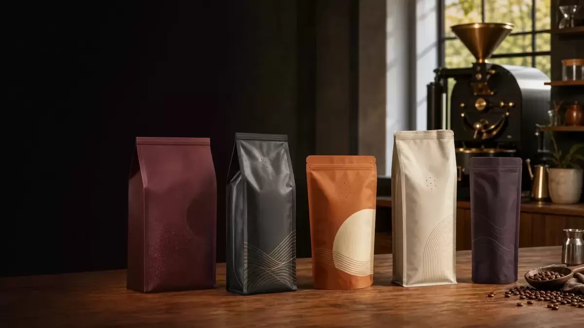 Beiyin Packaging publie un brief pré-échantillon pour des projets de sacs à café personnalisés.