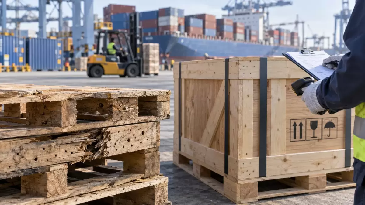 El embalaje de madera no conforme crea interrupciones evitables en la cadena de suministro.