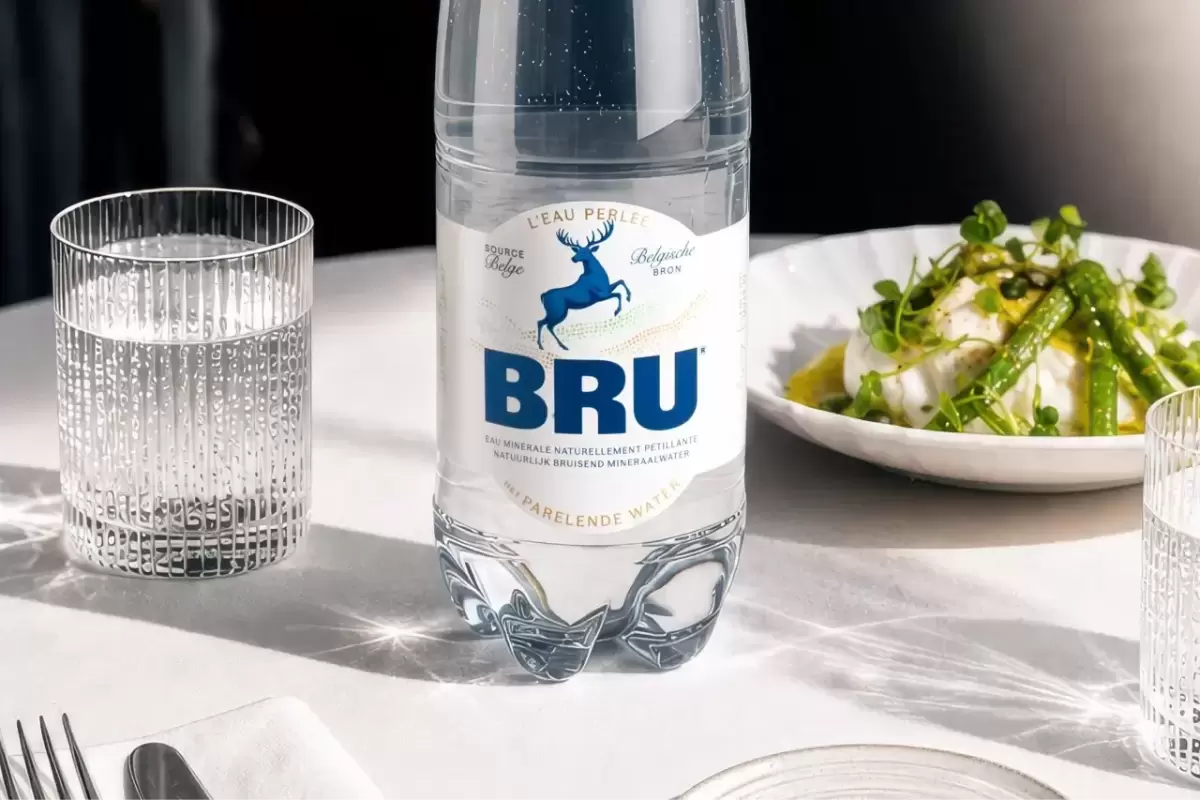 BRU Redesigns Sparkling Water Packaging for the Dining Table
