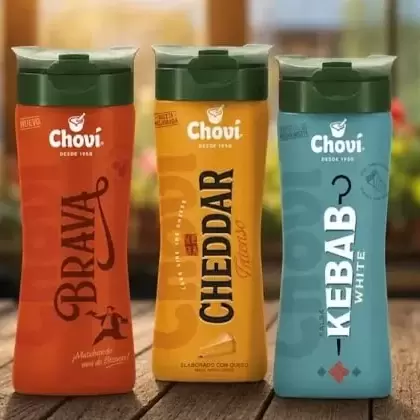 A Amcor desenvolve uma tampa flip-top personalizada para a gama de molhos Choví.