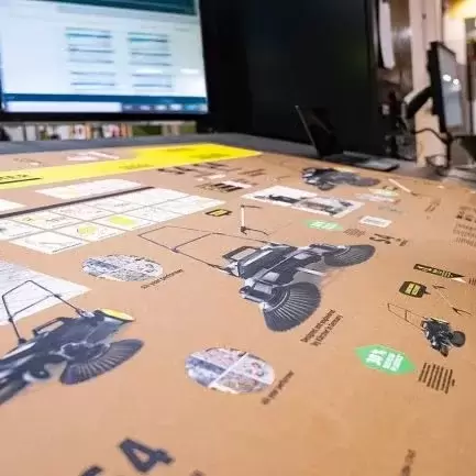Mondi développe des emballages en carton ondulé imprimés numériquement pour le balai à contenu recyclé de Kärcher.
