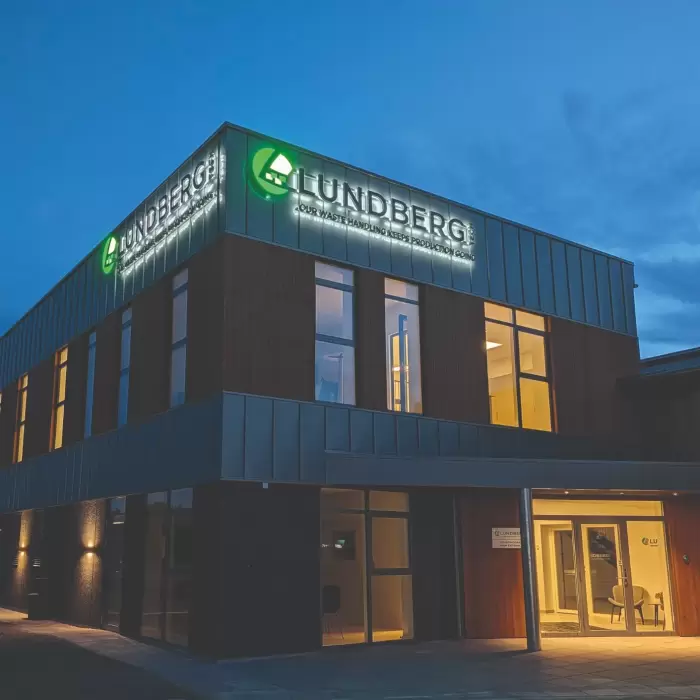 Lundberg Tech, especialista em sistemas pneumáticos de extração de resíduos e granuladores, muda-se para nova sede construída de raiz na Dinamarca.