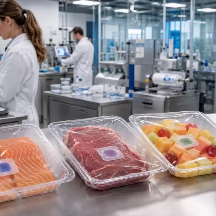 Smart hydrogel packaging offers real-time indication of food freshness