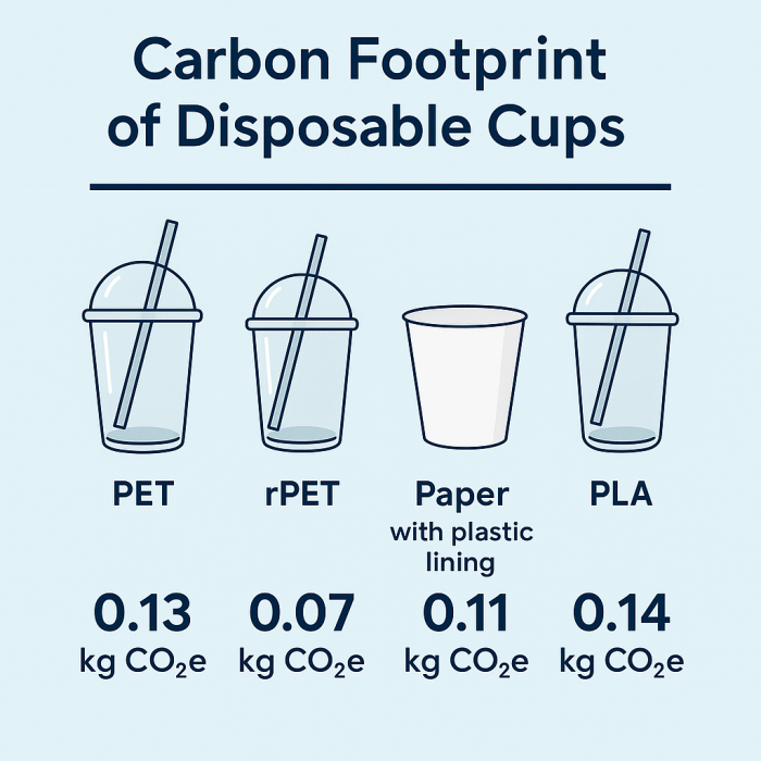 Redéfinir l&#039;emballage durable : L&#039;essor des gobelets en plastique PET personnalisés dans le secteur de la restauration.